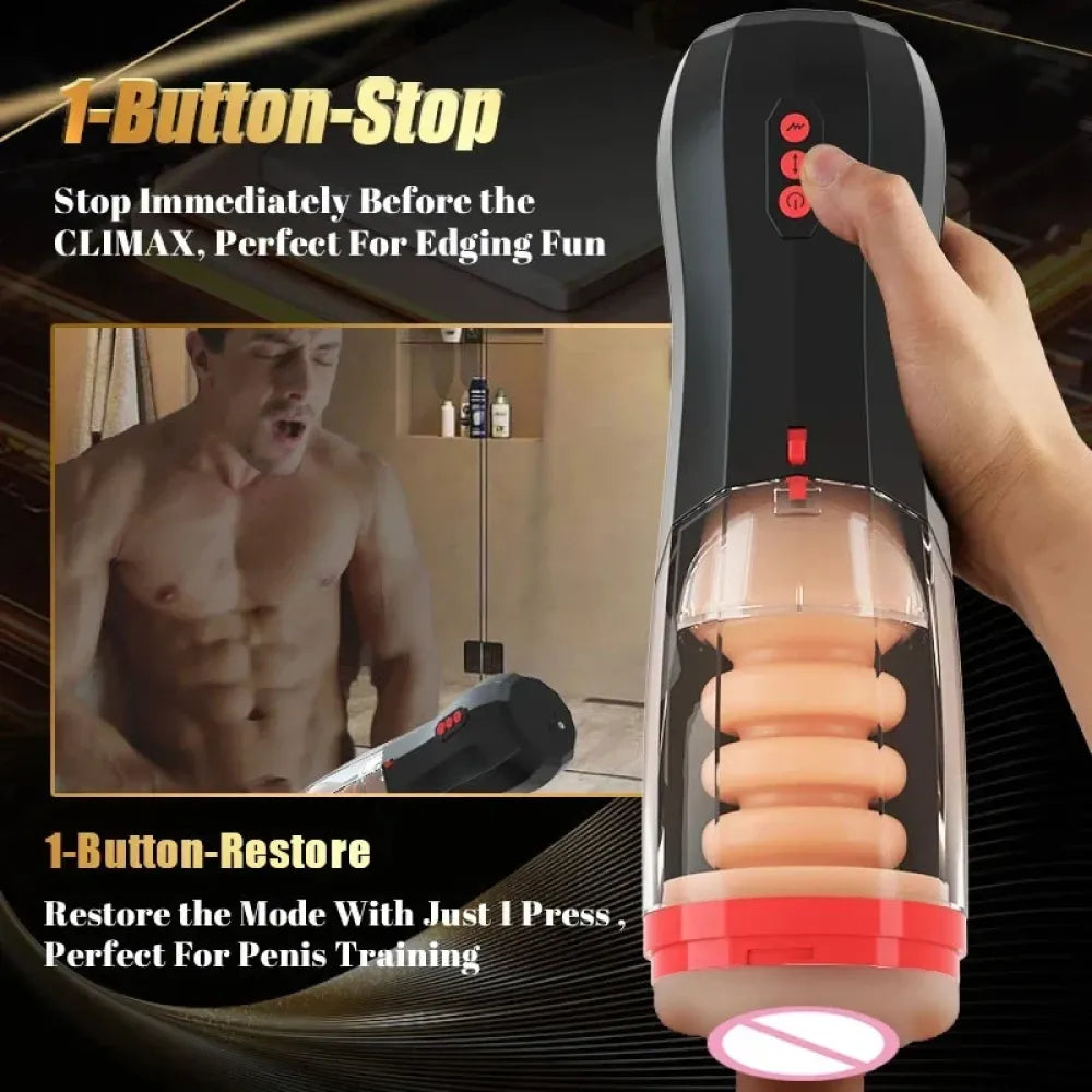 Telescopic Male Masturbation Cup Vibrating for Men
